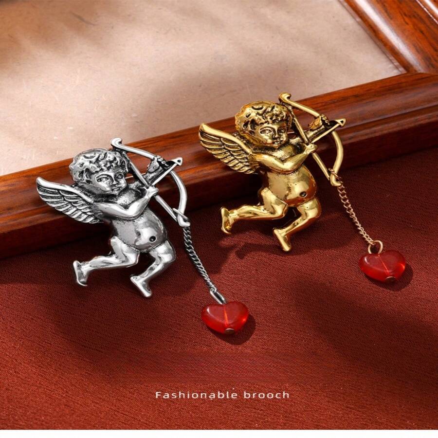 2 Peças Broche de Metal de Liga de Zinco Retrô Casual em Estilo Cartoon, Decoração de Roupas e Bolsas, Acessórios de Escritório para Todas as Estações, Camisas, Jaquetas, Joias, Natal, Halloween