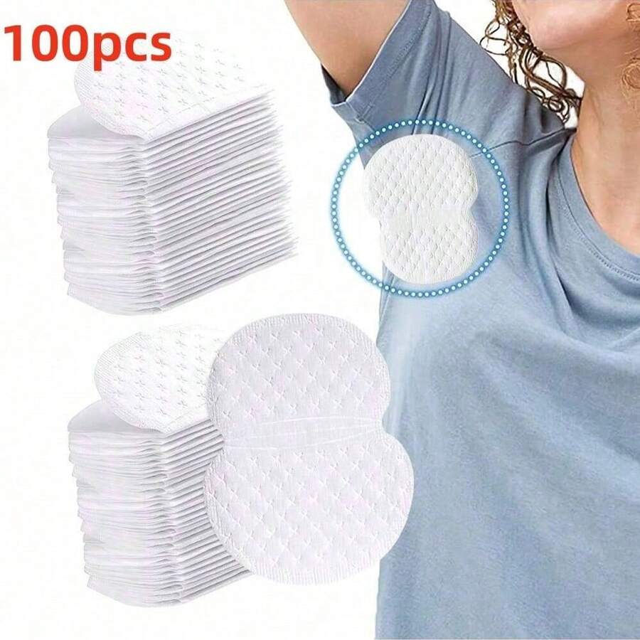 100 piezas/40 piezas/20 piezas Almohadillas absorbentes rápidas para axilas - Forros antitranspirantes invisibles de malla - Protectores de sudor transpirables, sin rastro y a prueba de fugas para campamento y senderismo, artículos esenciales para el hogar, útiles escolares, hogar y vida, nuevos artículos esenciales para vacaciones
