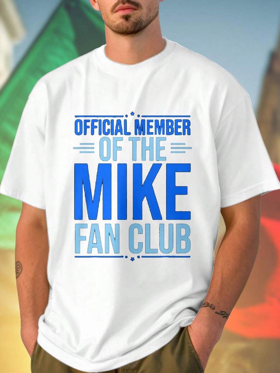 OFFICIAL MEMBER OF THE MIKE FAN CLUB Maglietta Uomo Divertente Regalo Originale Moda Estate Cotone Must Have Casual Novità Idea Regalo Comoda Fashion Fan Club