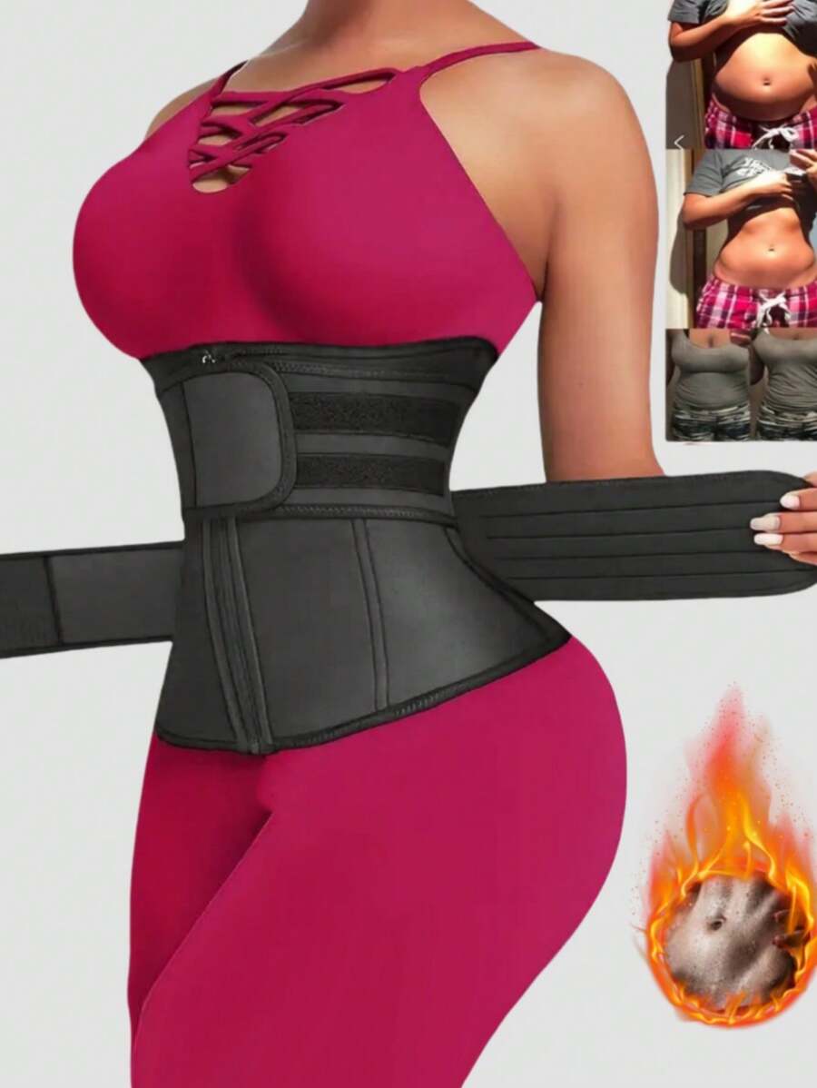 1pc Women Waist Trainer, Waist Cincher Trimmer, Sauna Sweat Waist Belt, Sports Waist Belt, Belly Band, Waist Slimming Belt, Abdominal Trainer