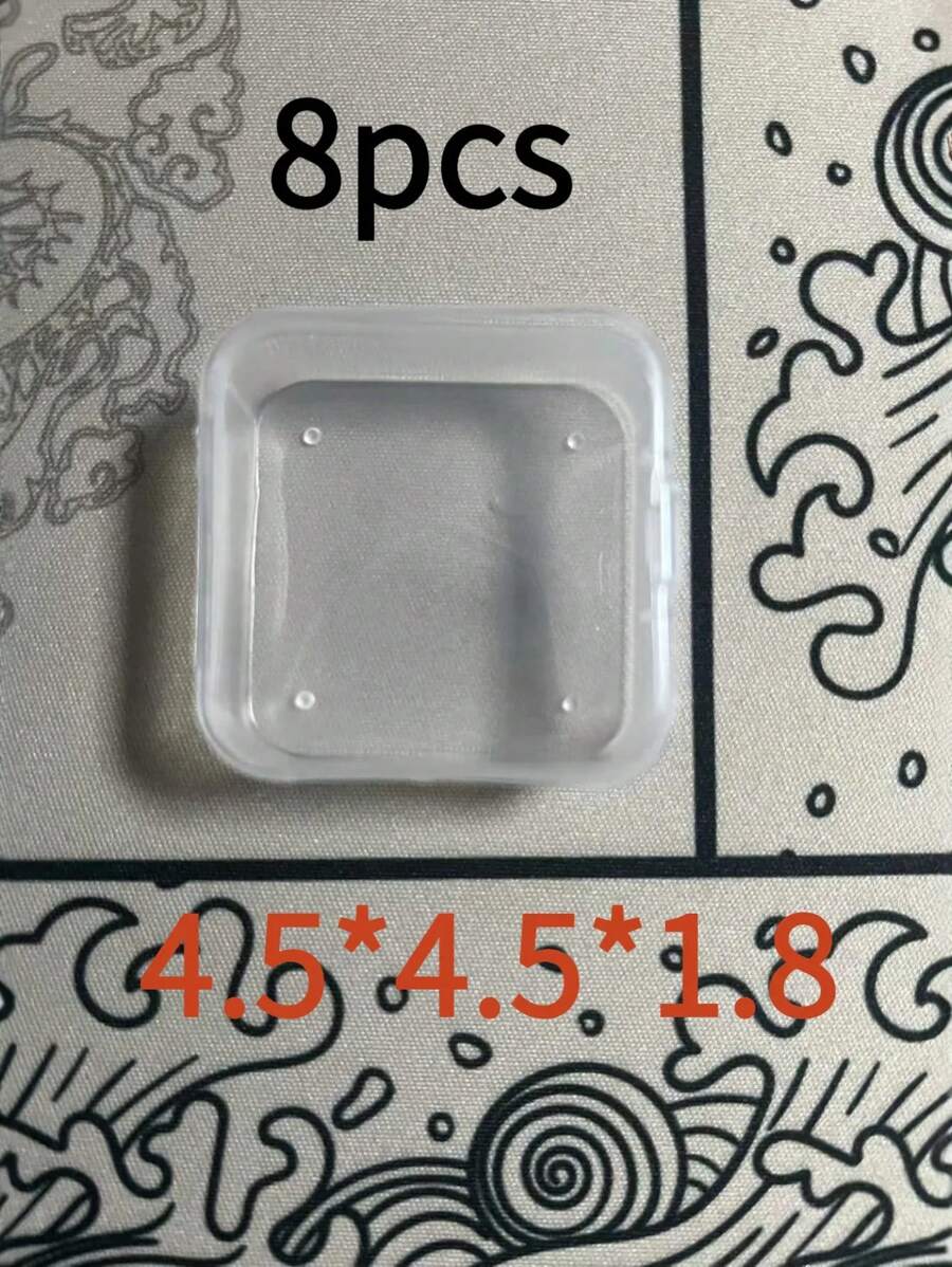 1 pezzo Mini scatola di plastica trasparente piccola, scatola per gioielli, scatola per tappi per le orecchie, scatola organizer per accessori, scatola per l'immagazzinaggio di ganci per pesca, scatola per medicinali