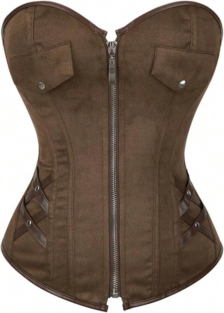 Local Shipping 2025 New Corset Tops For Women: Plus Size Renaissance Corset - Lace Up Bustier Overbust Halloween Costume - Photo Shoot