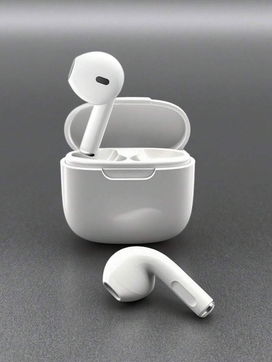 TWS Semi In-Ear Wireless Bluetooth Earphones, Airbuds, Sports Headphones – 200mAh Charging Case, Touch Control, Clear Stereo Sound – Available In Elegant Ivory White (For Office & Study), Classic Obsidian Black (For Commute & Workout), Soft Rose Pink (Gift For Her), Compatible With IOS Android Devices