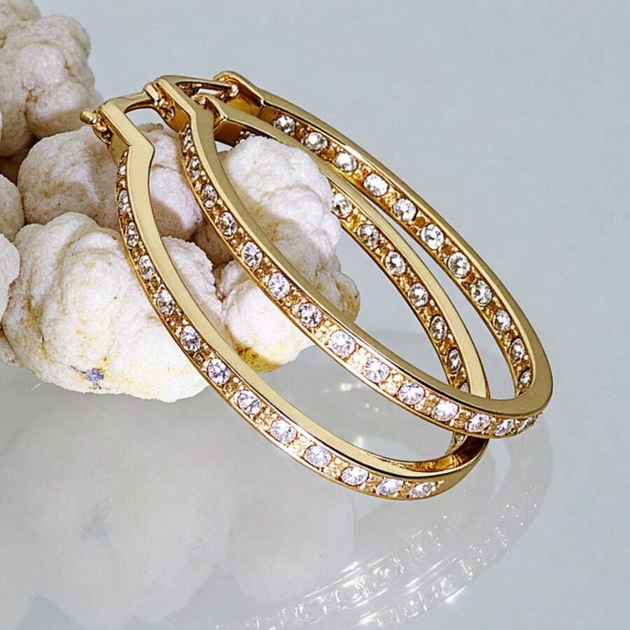 10K+ Sold! Korean Luxe Ear Cuffs Crystal-Studded Minimalist Hoops (Insta-Worthy Stackable Ear Jewelry For Everyday Glam)