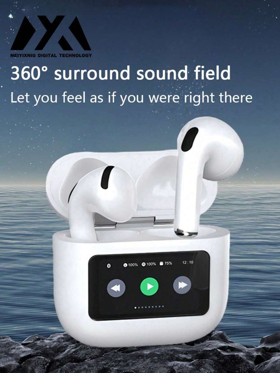 MEIYIXING MEIYIXING A12PrO TWS Kabellose Ohrhörer mit Touchsteuerung und LCD-Bildschirm, mit ENC Geräuschunterdrückung, Super Bass und Hochwertigem Klangeffekt, Lange Akkulaufzeit 180mAh, Modellname A12pro