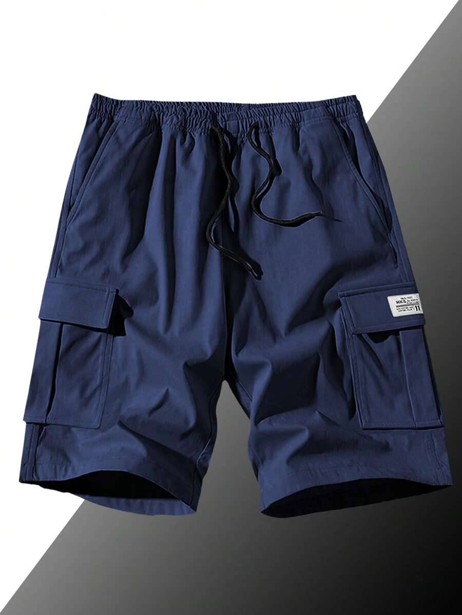 1 paquet Short cargo léger de 5 pouces pour hommes - Taille à cordon de serrage, short d'été respirant casual, de plein air, de gym, athlétique avec poches en biais