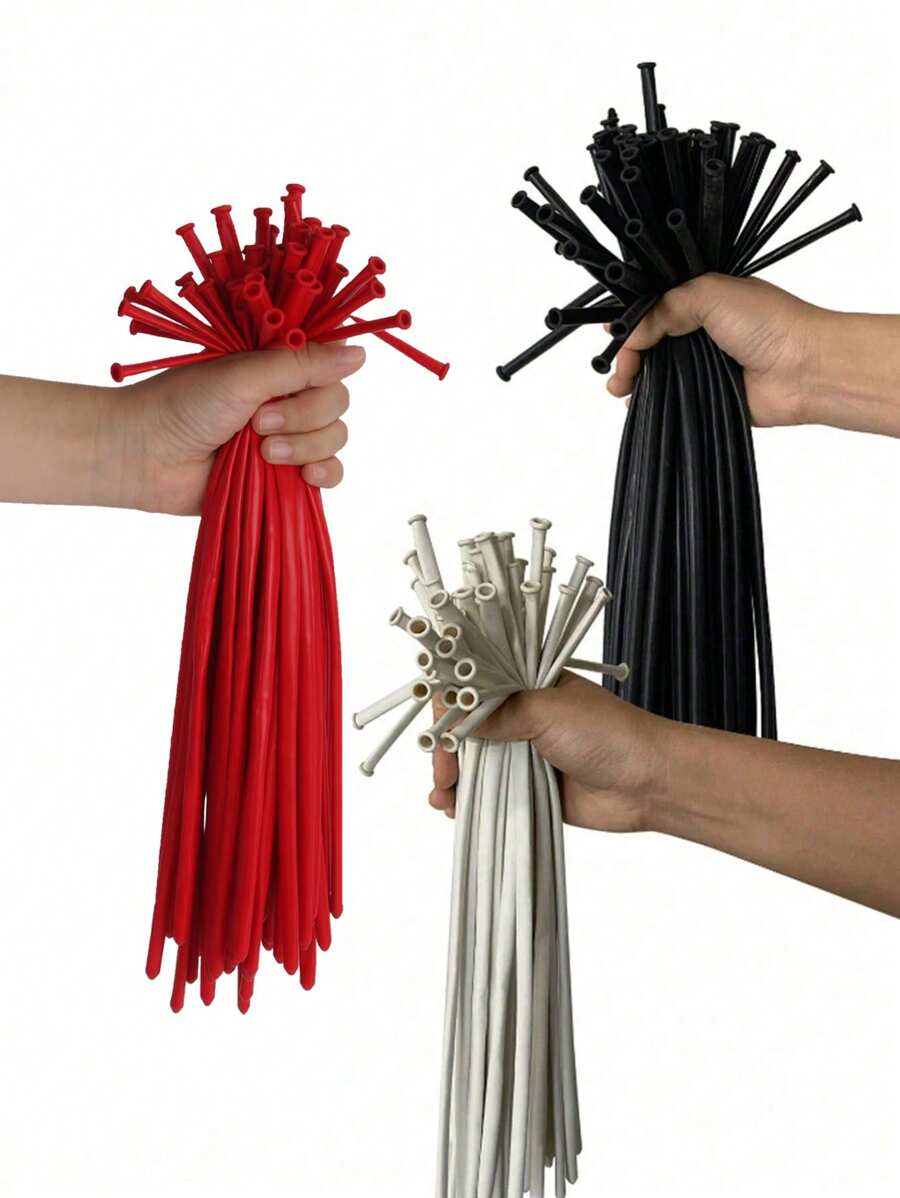 100 Pcs Div Long Balloon, Suitable For Birthday Party Celebrations, Wedding Anniversary Activities, Wedding Decoration, Outdoor, Party Decoration Supplies, Balloon Decoration()