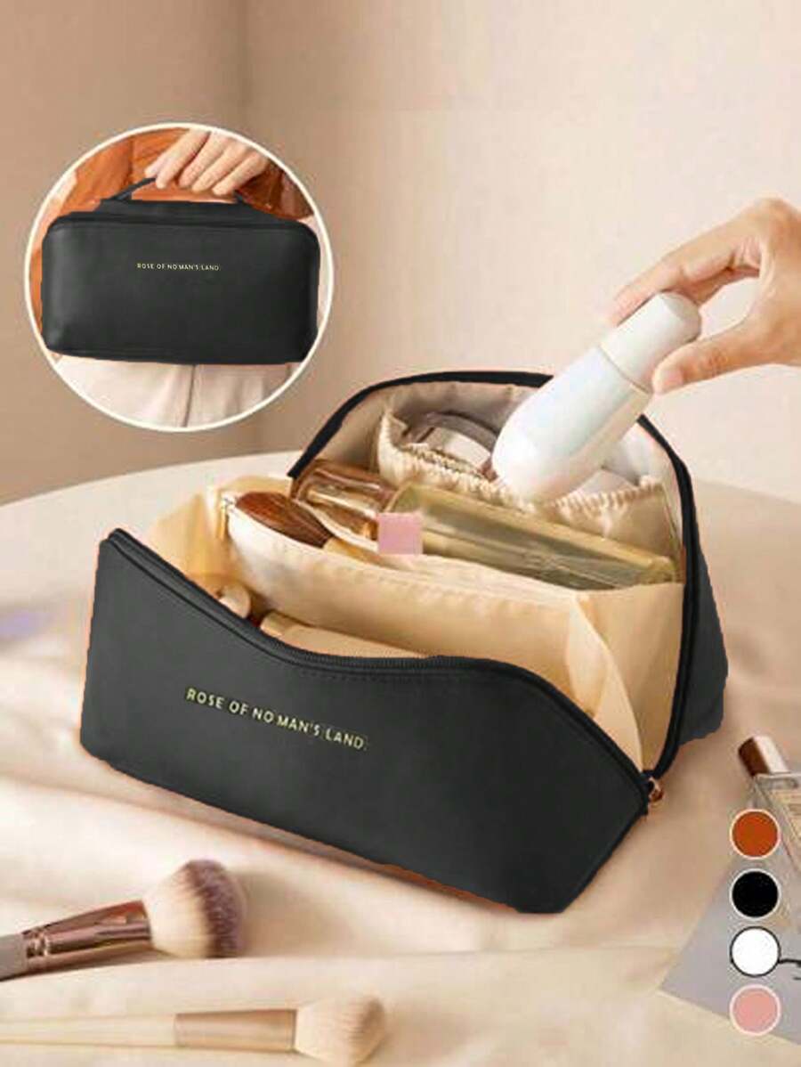1 pezzo Borsa per il trucco da viaggio impermeabile, borsa cosmetica portatile con cordoncino, organizer per articoli da toeletta multicolore, regalo ideale per fidanzata, moglie, donna, vacanze, compleanno, Natale, borsa da spiaggia, borsa per articoli da toeletta, per il ritorno a scuola
