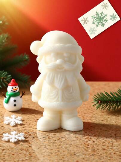 قالب سيليكون بشكل سانتا كلوز، مناسب لصنع شموع معطرة، نحت تماثيل صغيرة من الإسمنت، ديكورات من الطين، وصابون يدوي، مثالي كهدية عيد الميلاد DIY، ديكورات حفلة رأس السنة، وأحداث ذات موضوع شتوي، قالب حرفي متعدد الاستخدامات بتصميم جميل