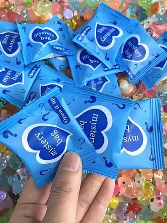 1/10/40pcs Surprise Random Glow In The Dark Miniature Resin Mysterious Bag Fairy Garden Micro Landscape Decor, Suitable For Garden, Party, Micro Landscape, Aquarium, Dollhouse (Packaging Random)