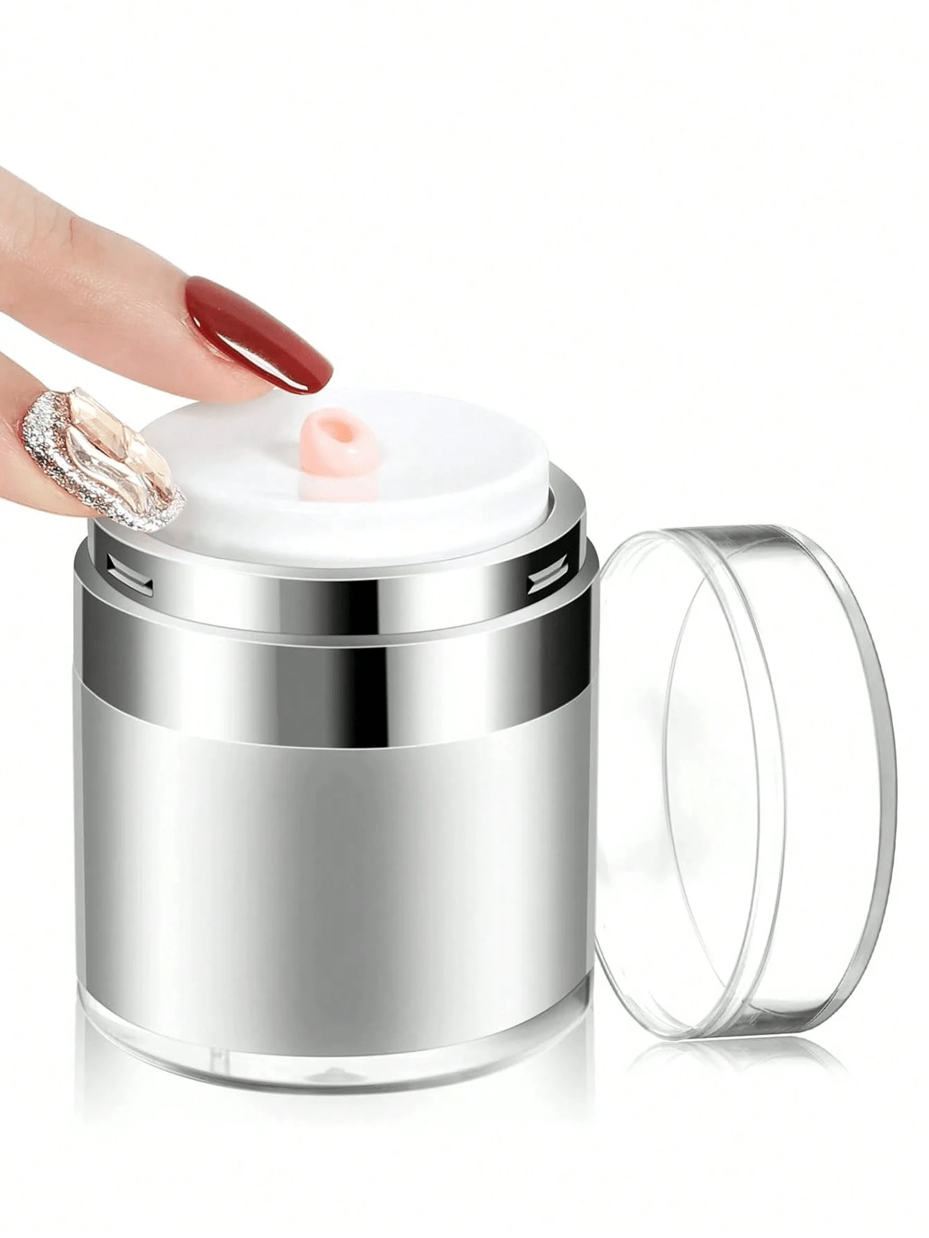 1 pezzo Bottiglia con pompa ricaricabile da 30/50ml per creme viso, adatta per lozioni, fondotinta, ideale per i viaggi