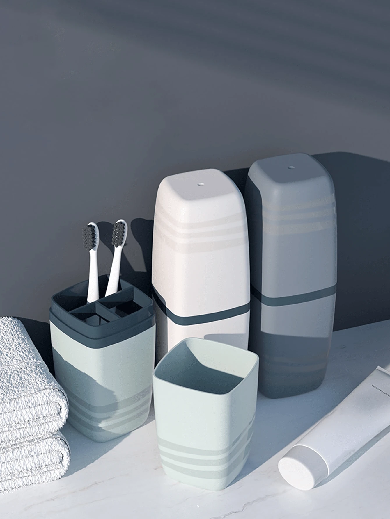 1 Pc Toothbrush Case And Toothpaste Holder, Travel Portable Bathroom Decor Summer Back To School