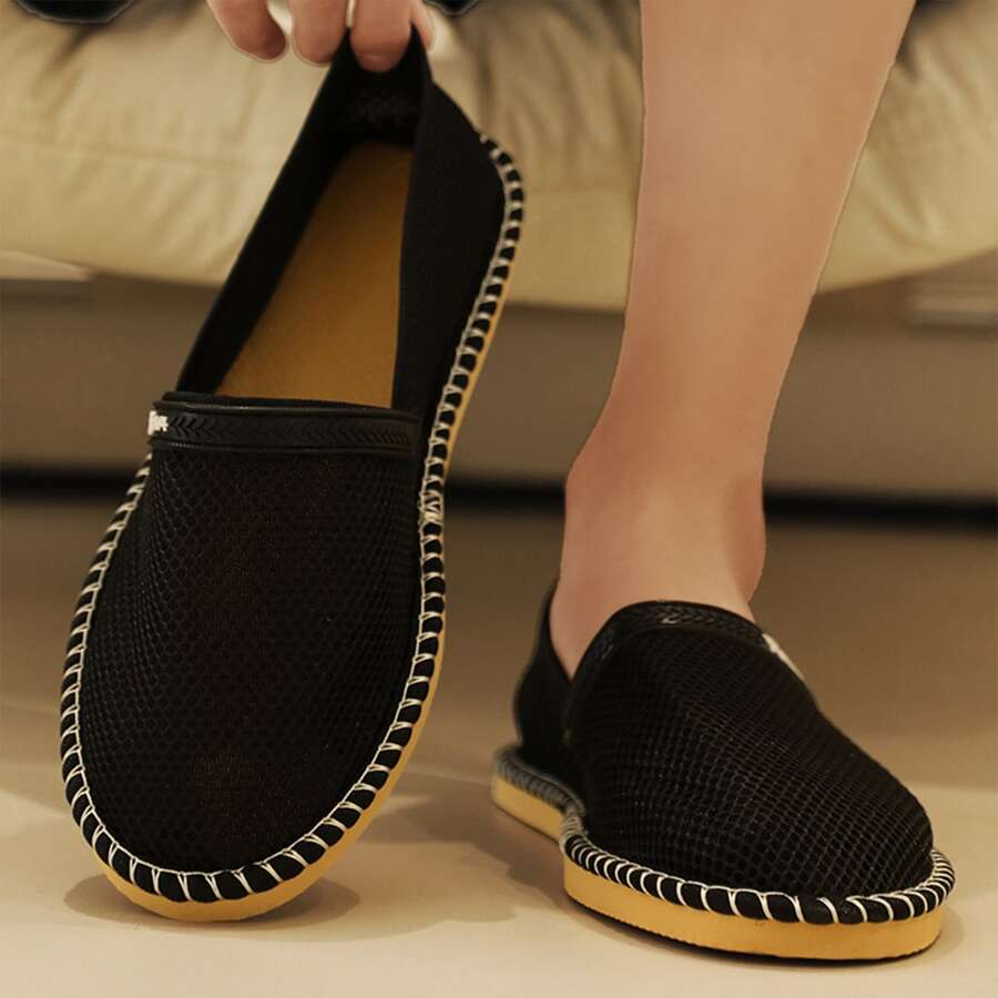 Summer New Men Mesh Cloth Slippers Breathable Casual Home Shoes Work Shoes Sports Sneakers