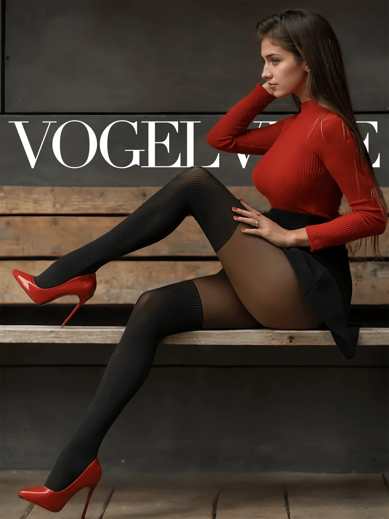 Vogue Vera Luxury Elegant Vintage Sexy Fashionable Cute Pantyhose With Back Vertical Line, Soft Glossy Finish, Sheer Breathable, Comfortable, Soft, Delicate For Formal, Business, Party, Date, Stage – Spring/Summer & All Seasons, Women's Hosiery – 1 Pair
