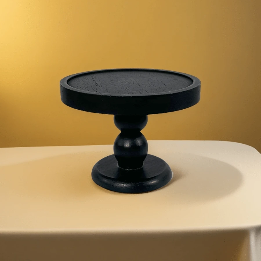 Rustic Wooden Round Display Pedestal - Wedding, Birthday, Home Decor, Candle Holder Tray, Tabletop Decorative Stand