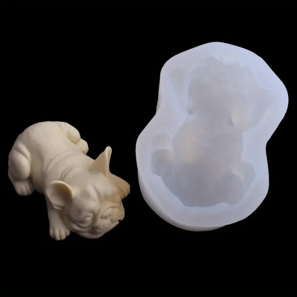 1pc New Dog Soap Silicone Mold For Fondant Chocolate Candy Cake Decorating Candle Making Mould Home Decoration Ornaments