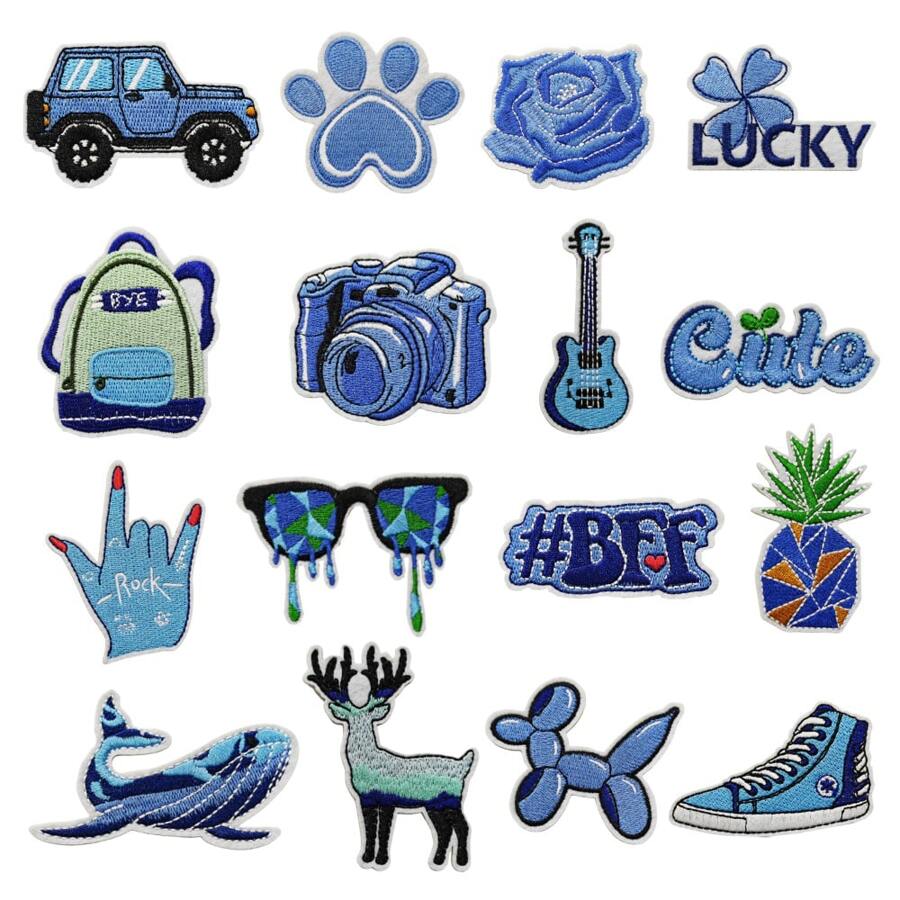 Ironing Patches For Blue/Purple Clothes,Iron On Patches Patches Patches Iron On,Patching Clothes With Flower Stitching/Sticking Patches DIY