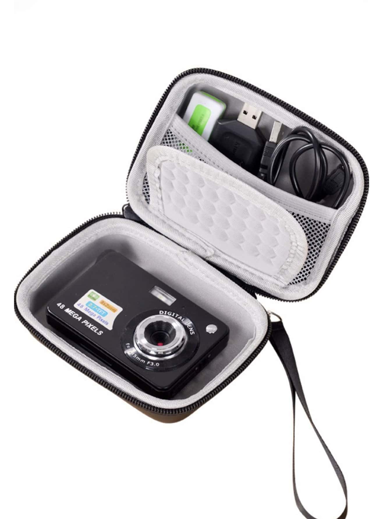 1 pezzo Custodia protettiva per il trasporto ALKOO per fotocamera digitale, custodia solo per AbergBest 21 Megapixel 2.7" LCD Ricaricabile HD/Per Pixpro/Per Canon PowerShot ELPH 180/190/Per DSCW800/DSCW830 Fotocamere per viaggiare