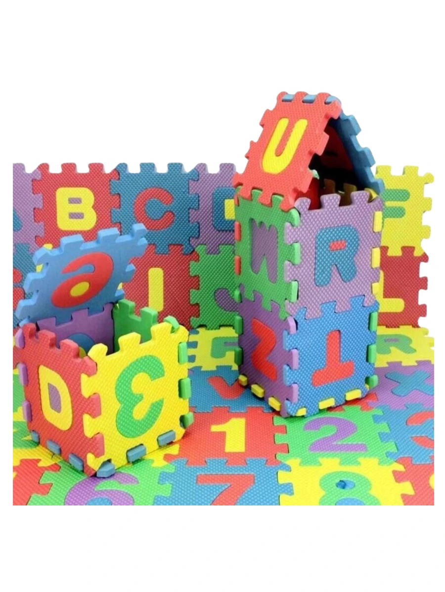 Tatame De EVA Educativo Infantil Numeros e Letras Brinquedo C/36 Peças
