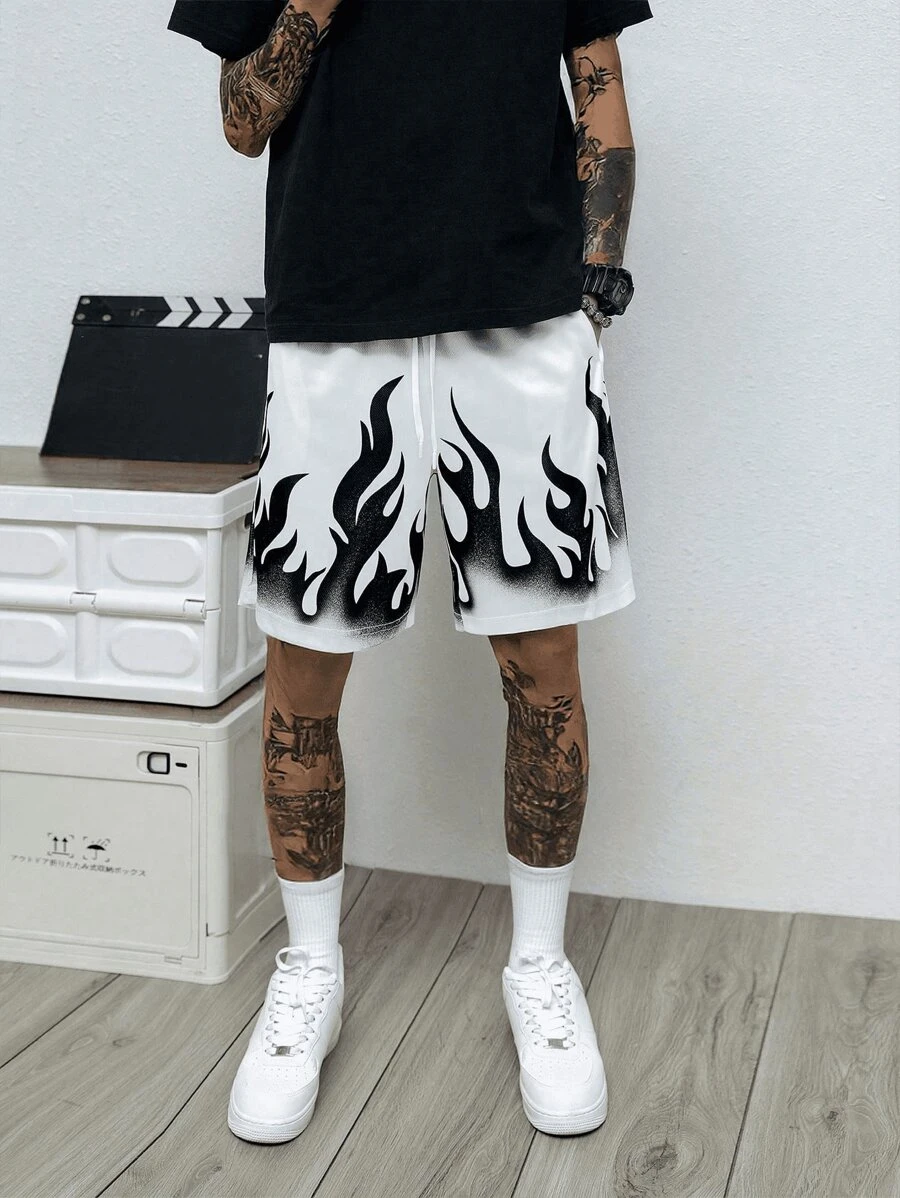 Men's Shorts, Men Shorts, Casual, Workout Shorts, Jersey Men, Boyfriend Style Printed, Gym Clothes Men, Athletic Shorts, Gym Shorts, Drawstring Waistband, Basketball Shorts, Elasticity Lightweight Sweatpants Perfect For Basketball, Baseball, Workout, Running, Training, Fitness, Athletic, Outdoor, Father's Day Gift