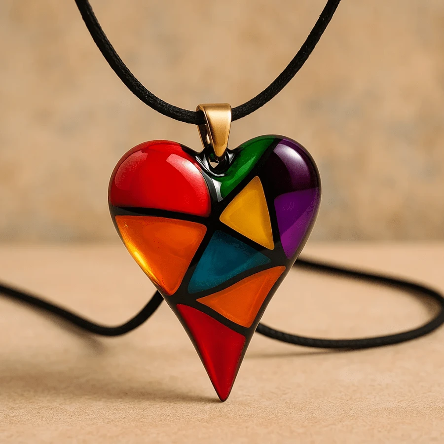 1 pieza Collar elegante y colorido, collar del amor, collar del amor colorido, collar personalizado, regalo de fiesta, collar para mujer para el Día de San Valentín