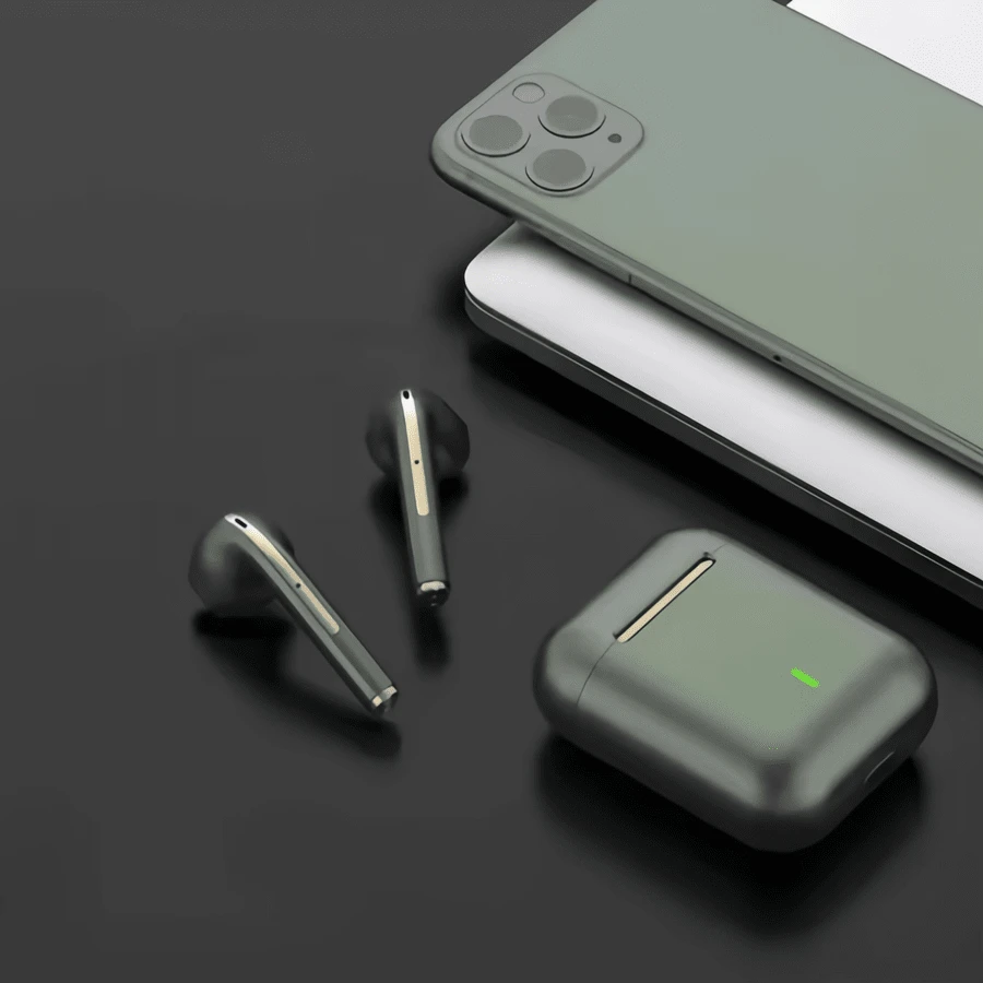 Nouveaux écouteurs Bluetooth sans fil de haute qualité J18 de 200 mAh avec réduction de bruit TWS intra-auriculaires stéréo sport universels pour smartphone