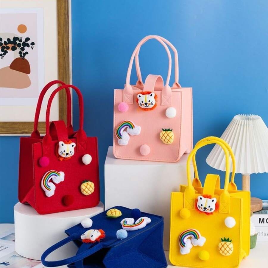 1Pc Lovely Exquisite Gift Bag, Small Felt Gift Bag, Birthday Gift High-Grade Gift Bag