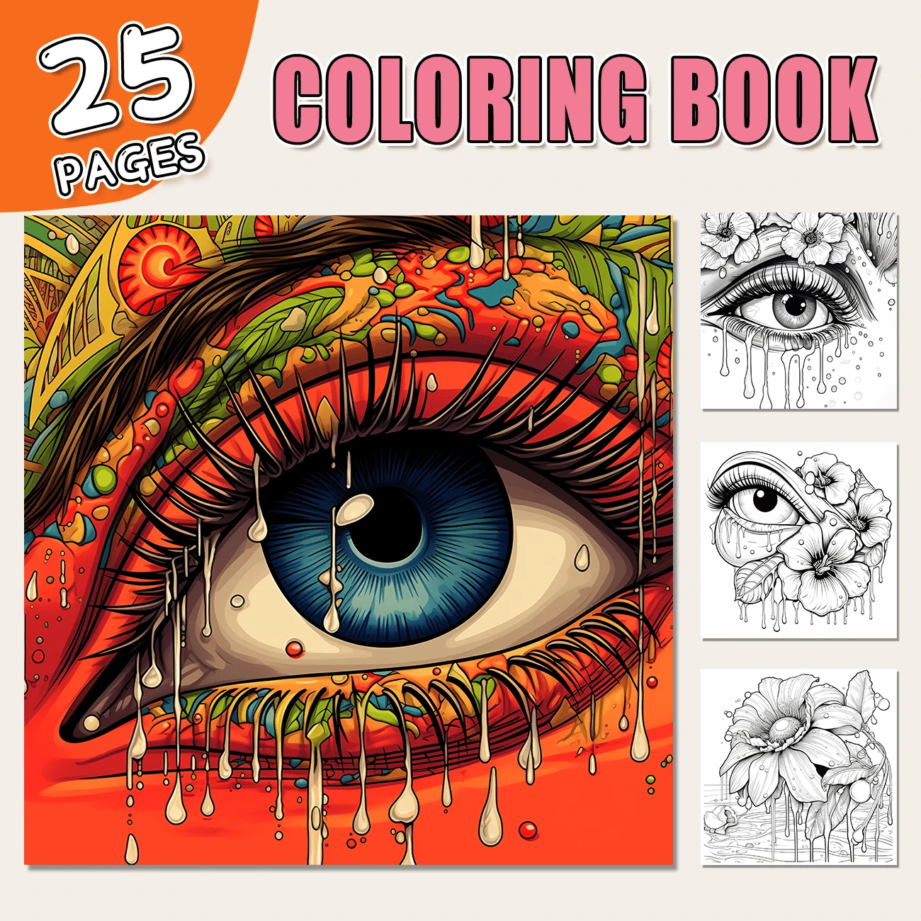 1 Libro da colorare divertente e bello, 25 pagine, per il relax, il sollievo dall'ansia e la concentrazione, una buona scelta per regali di Nuovo Anno, regali di compleanno, regali per vacanze, regali per feste, regali di Natale, regali di Ognissanti, regali per il ritorno a scuola, regali per feste di vacanza, forniture per ufficio e scuola