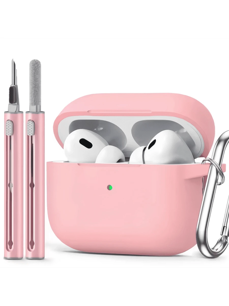 Soft Silicone Protective Case Compatible With Apple Air Pod Pro 1st Generation Case For Women Men Air Pods Pro Case Cover With Cleaner Kit
