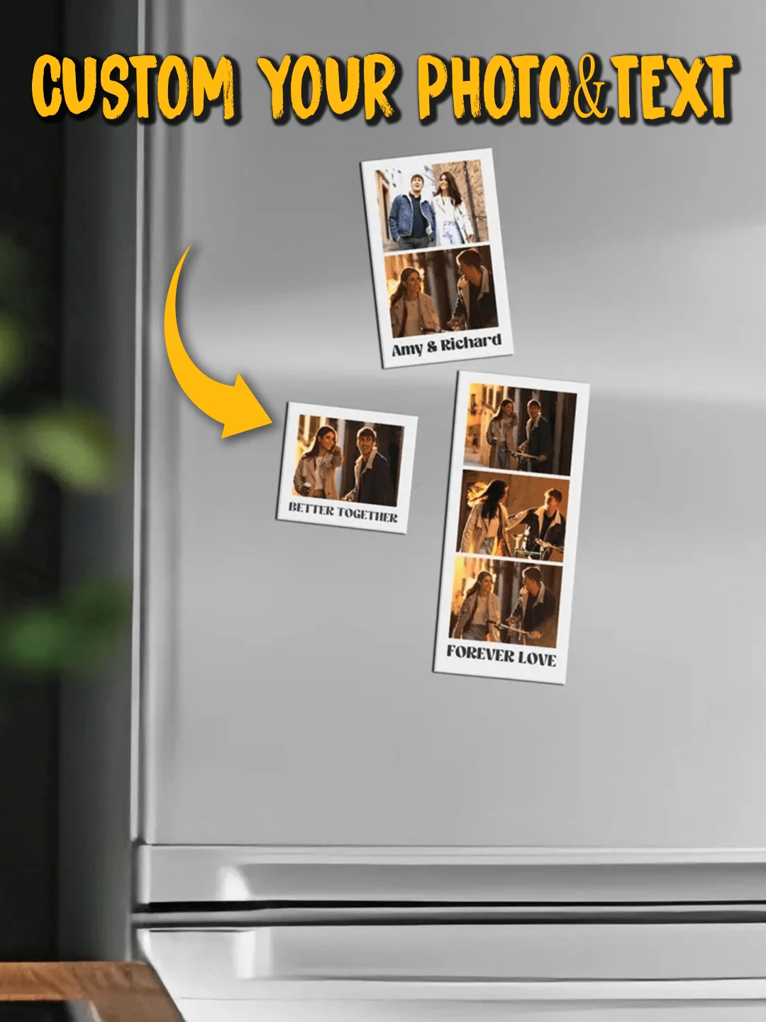 1pc Custom Photo Fridge Magnet, Personalized Custom Fridge Magnets With Names, Anniversary Gifts, Gift For Mom, Mother's Day, Father's Day