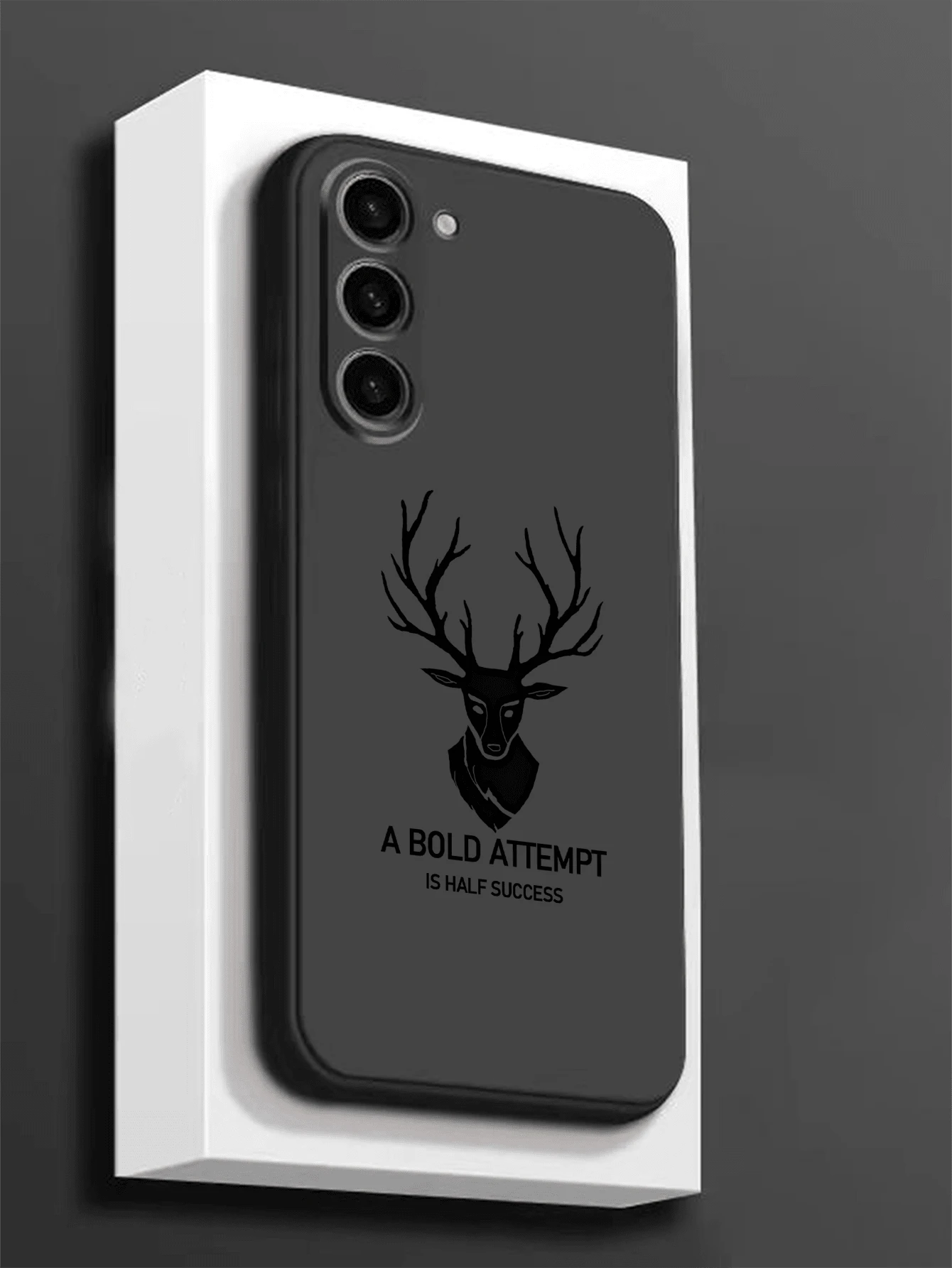 Deer & Motivational Slogan Anti-Drop Anti-Slip Soft Phone Case Cover Compatible With IPhone, OPPO, HONOR, REDMI, GALAXY, - Great Gift