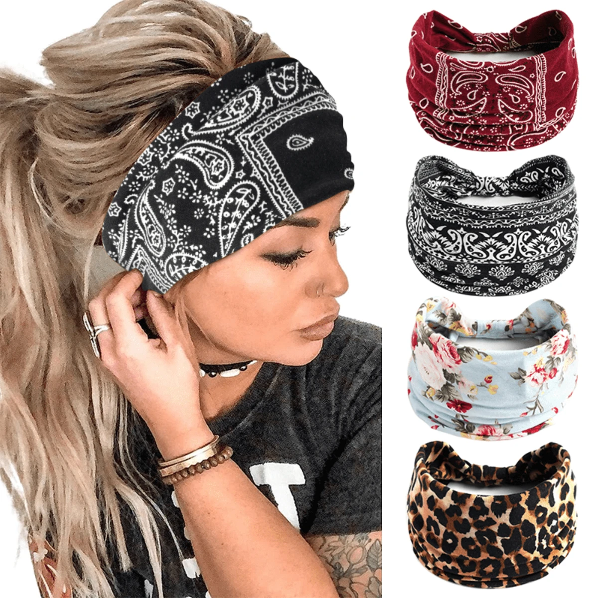 1 pieza Diadema deportiva de colores para absorber el sudor, banda para la cabeza para proteger la frente, diadema casual turbante tipo diadema para absorber el sudor