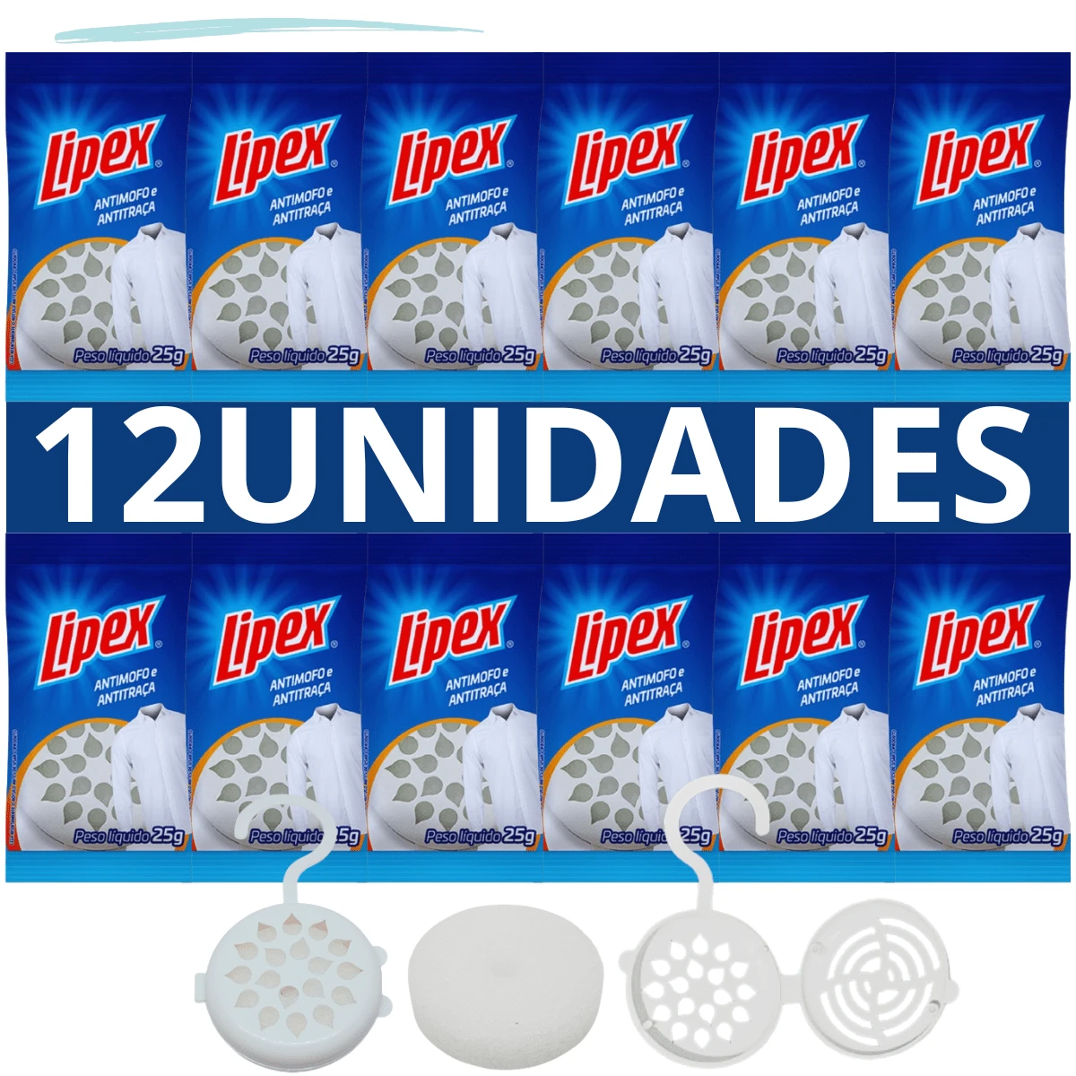 12 Anti Mofo Traça Antitraça Guarda Roupa Armário Mau Cheiro 25g Canela