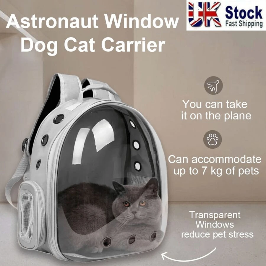 Astronaut Window Dog Cat Pet Travel Bag For Puppy Keep Carrier Breathable Transparent Backpack