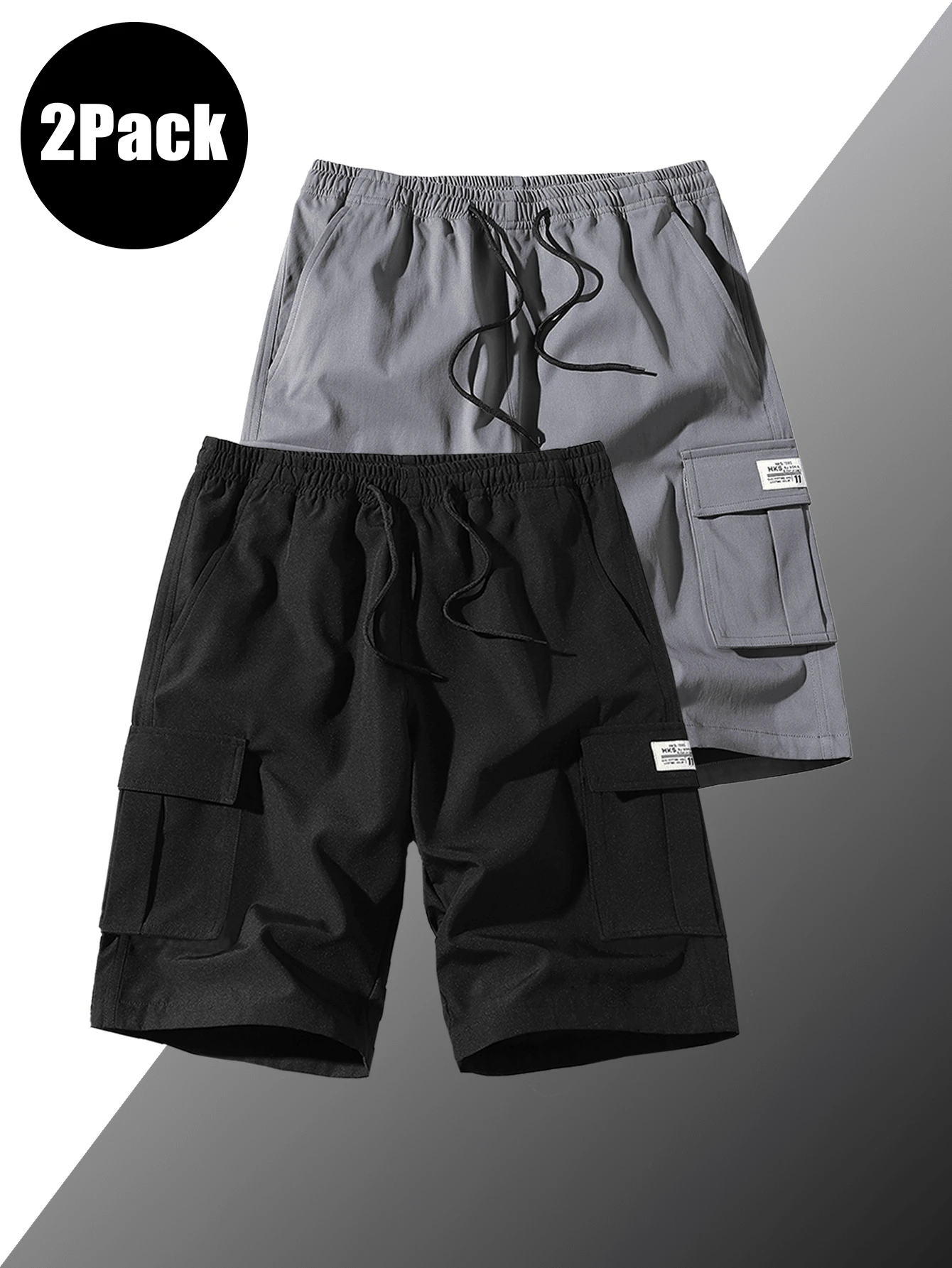 2-Pack Workwear Shorts Men's Summer Thin Casual Five Quarter Pants For Outerwear Teacher