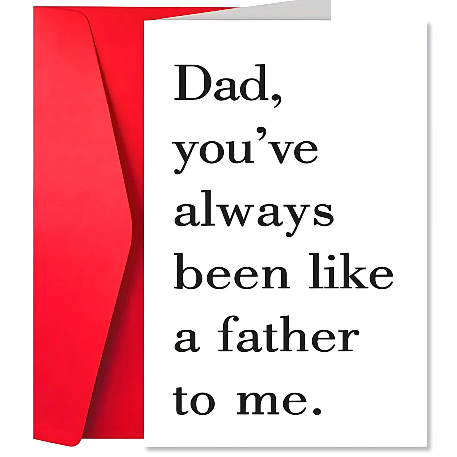 1pc Father's Day Card: Dad, You've Always Been Like A Father To Me - Funny Father's Day Card, Unique Father Day Cards Gifts For Men, Thanksgiving Day Birthday Card Festival Card Christmas Day Card For Father,Back To School,School Supplies