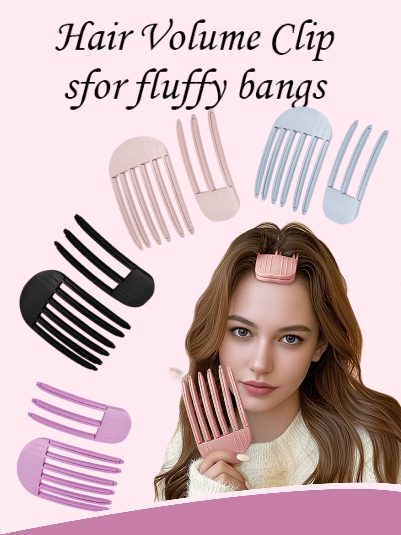 Hair Volume Clip For Fluffy Bangs Wind Shaping Styling Comb For Men And Women No Crease Hair Lifting Clips For A Puffy Lazy Hairstyle Volumizing Root Lifting Comb Mother's Day Gift For Mom Gift For Mother Expandable