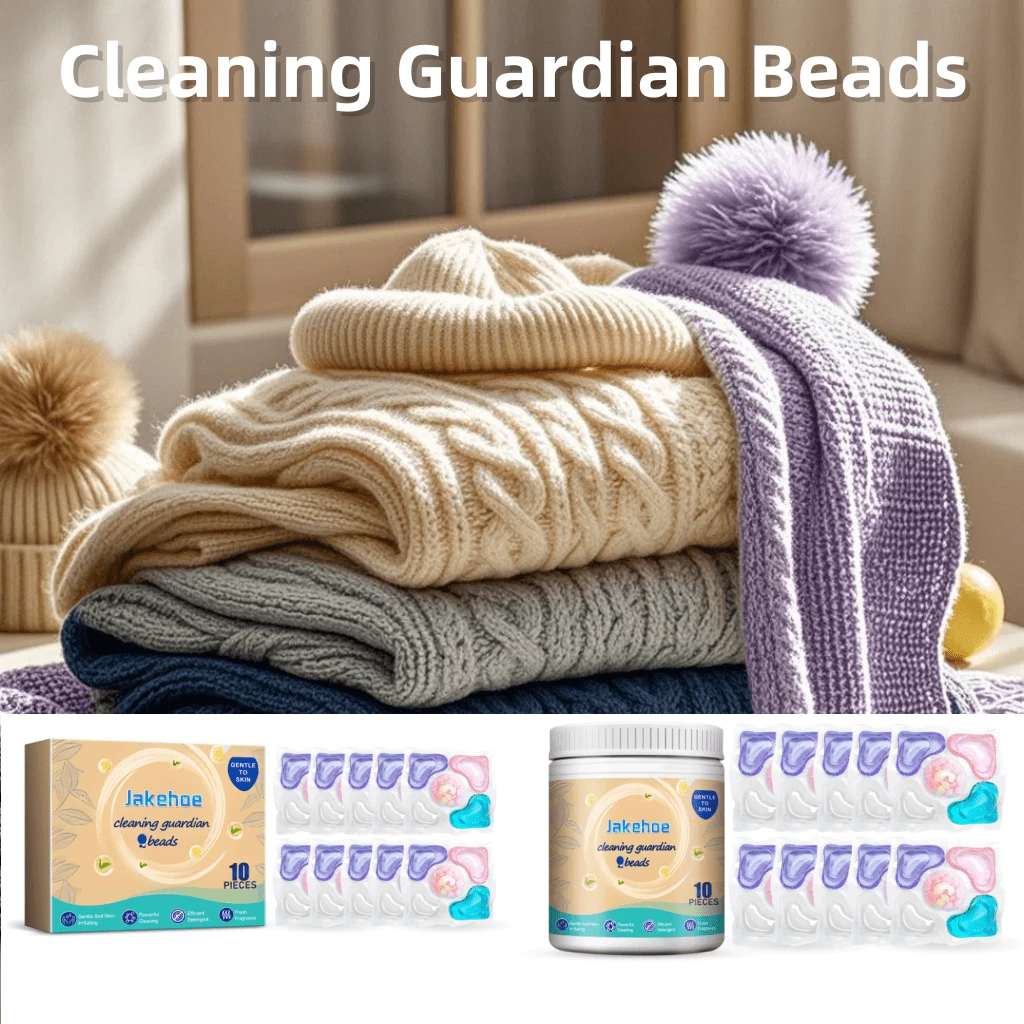 10pcs 5-In-1 Scented Laundry Cleansing Beads, Softener, Stain Remover, Long Lasting Fragrance