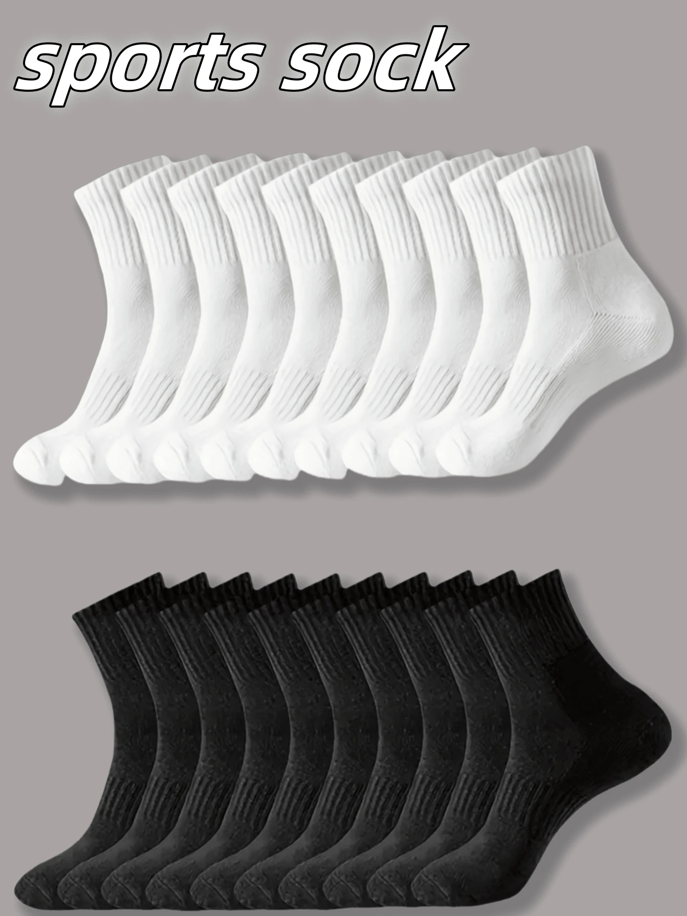 5/10 Pairs Of Women's Crew Socks, Professional Sports Mid-Calf Socks, Sports Socks, White Socks, Black Socks, Plain Socks, Socks For Running, Socks For Couples, Summer Socks