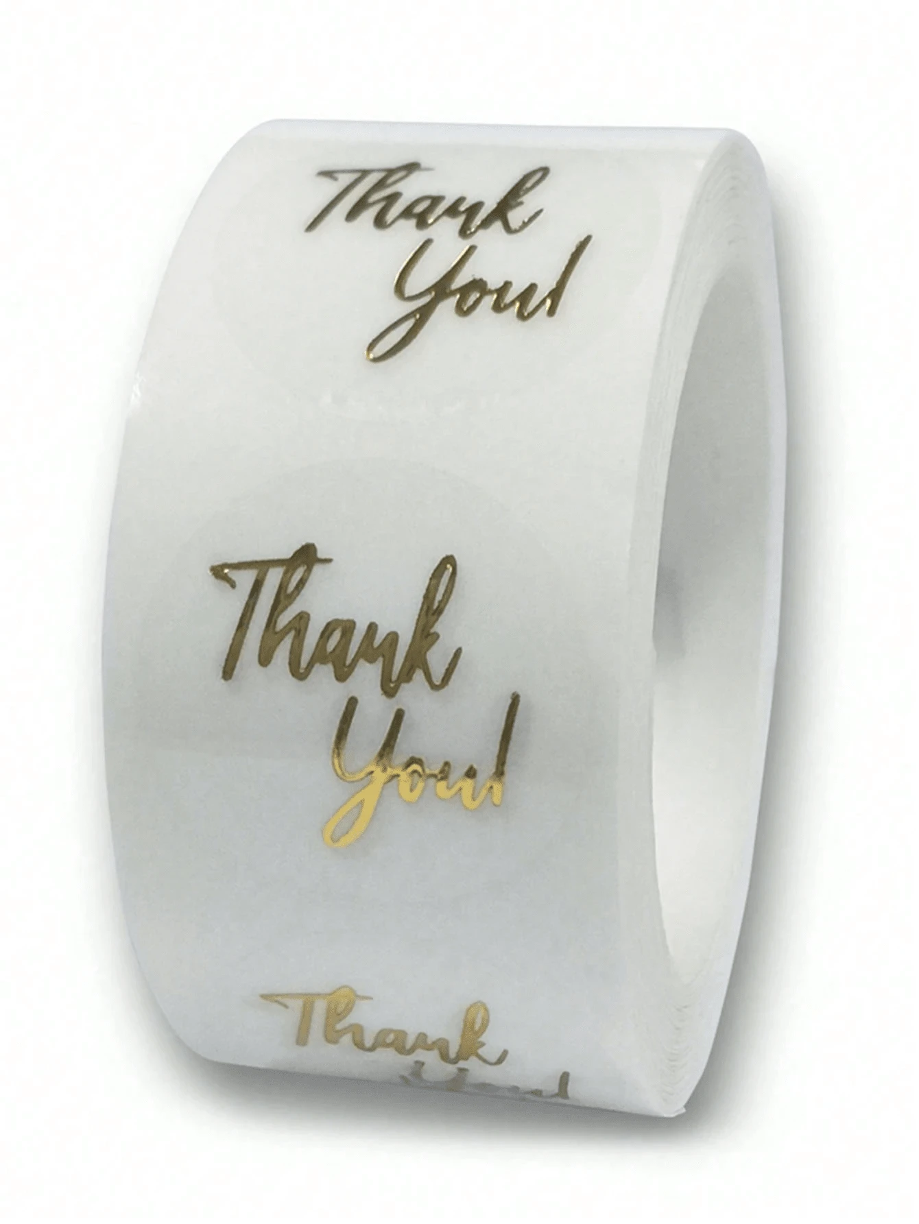 500Pcs/Roll Round Transparent Gold Thank You Stickers Cute Sealing Label Sticker For Envelope Gift Decor Stationery Stickers, Back To School Valentine's Day Mother's Day Graduation