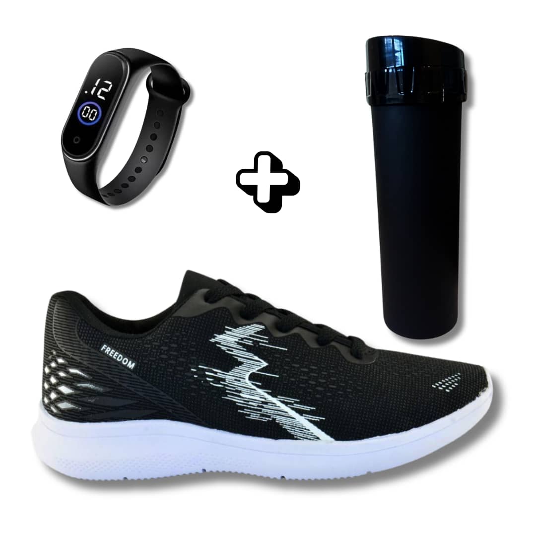 Basic, Modern Sports Shoes With Superior Comfort + Smart Digital Watch + Cocktail Shaker