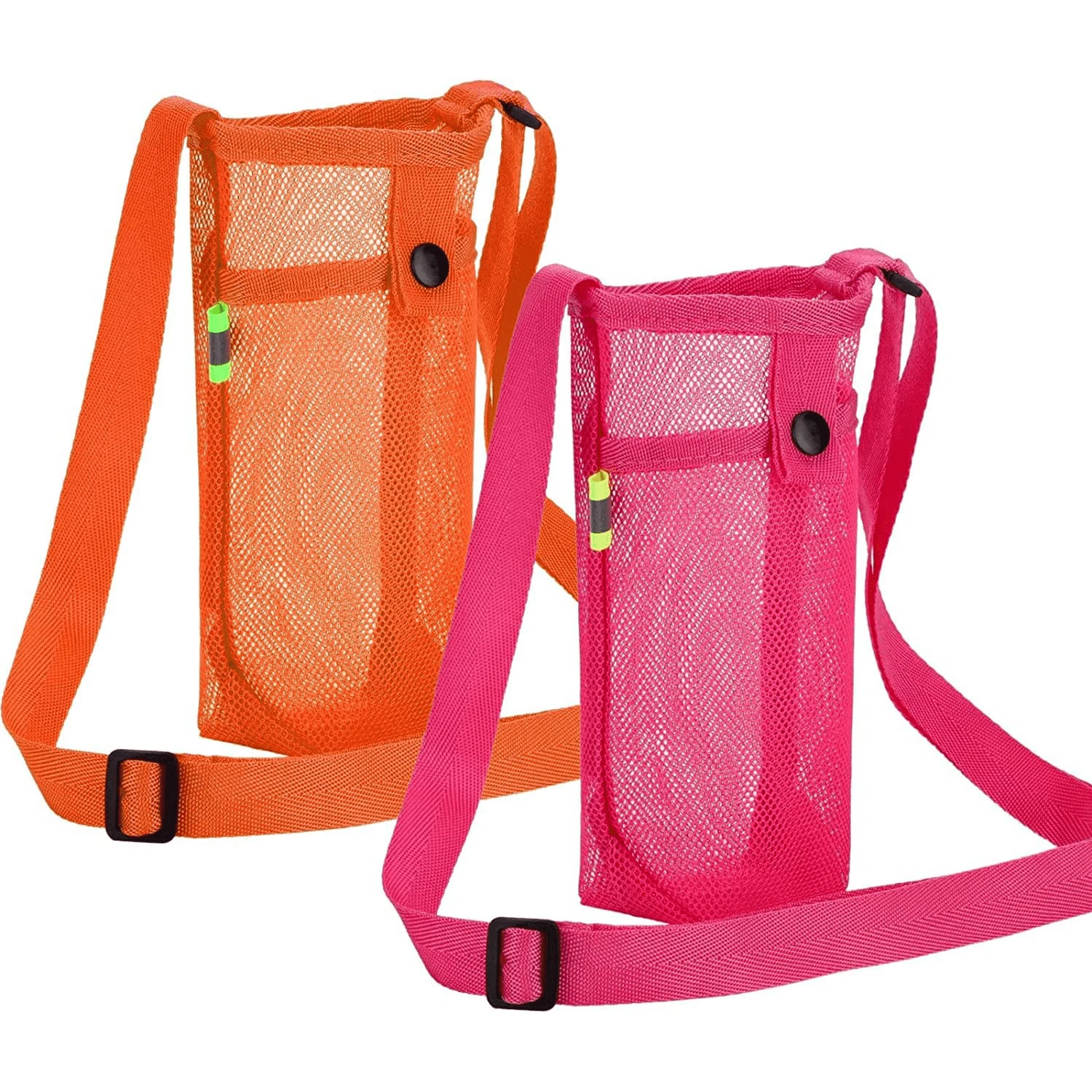 Water Bottle Holder Carrier With Adjustable Shoulder Strap - Beach & Sports Bottle Bag For Hiking, Gym, Camping, Walking, Travel