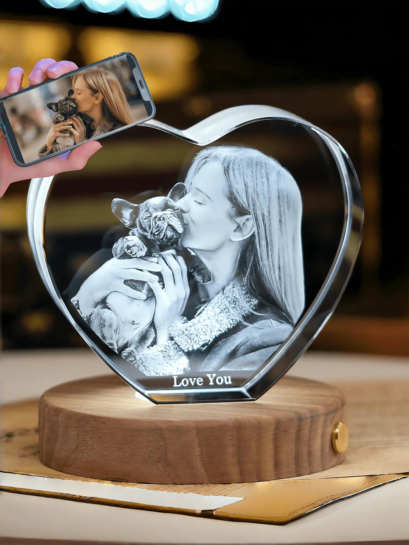 1 pièce Cristal personnalisé, Cristal photo 2D personnalisé, Cristal gravé au laser avec votre propre photo, Cadeau commémoratif pour animal de compagnie, Porte-bougie en cristal, Décoratif, Exquis, Élégant, Haute qualité, Mignon, Moderne, Personnalisé, Unique, Cadeau personnalisé, Convient pour la décoration de la chambre, la décoration de la maison, la décoration de la chambre à coucher, la décoration de mariage, les cadeaux personnalisés, les décorations de remise des diplômes, la décoration du salon, les cadeaux de remise des diplômes, les cadeaux pour les enseignants, les cadeaux pour la fête des mères