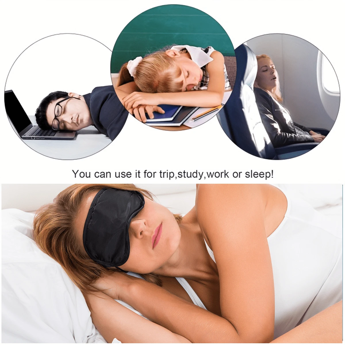 3D Eye Contour Sleeping Mask, 3D Unisex Sleeping Mask, Zero Intraocular Pressure Eye Mask, Soft And Comfortable To Help Deep Sleep And Yoga Relaxation, Adjustable Strap Size, Suitable For Different Head Shapes, Suitable For Naps, Travel Rest, Deep Sleep, Suitable For Supine And Side Sleepers, Ideal For Relaxation And Sleep Aid