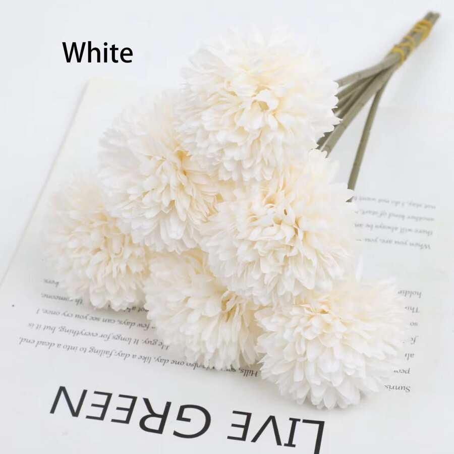 1/4pcs Artificial Chrysanthemum, Dandelion & Hydrangea Flower Bouquet, Gifts For Friends, Bride, Wedding Decor, Home, Office, Cafe, Party, Valentine's Day, Birthday, Graduation,Fall Decor,Autumn