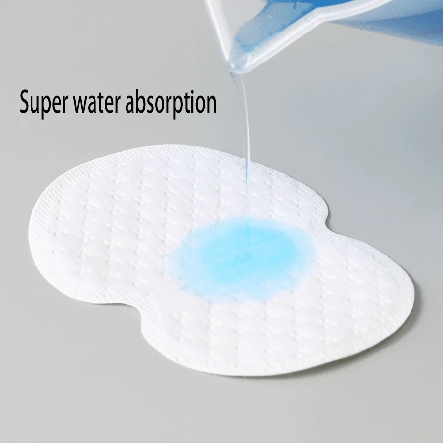 10 piezas/20 piezas/50 piezas/100 piezas Almohadillas para el sudor axilar, parches de absorción de sudor axilar de polímero de alta calidad para mujeres, pegatinas desodorantes invisibles y delgadas para refrescar en verano, playa, viaje