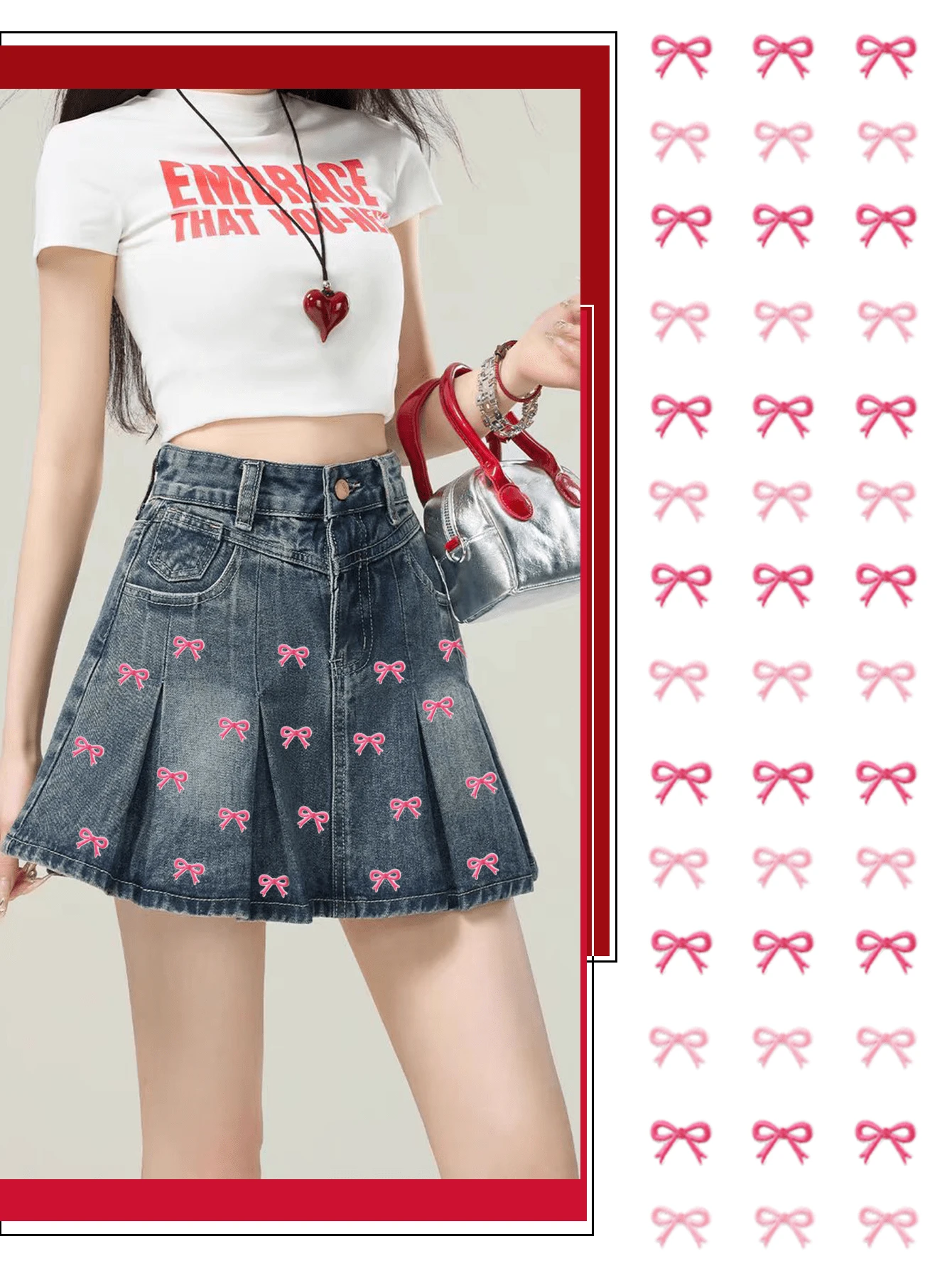 Pink Bow Embroidery Patch Stickers DIY Clothing Iron Patches Sewing Accessories Fabric Stickers Suitable For Backpacks, Jeans, Jackets, T-Shirts, Hats, Dresses, Etc