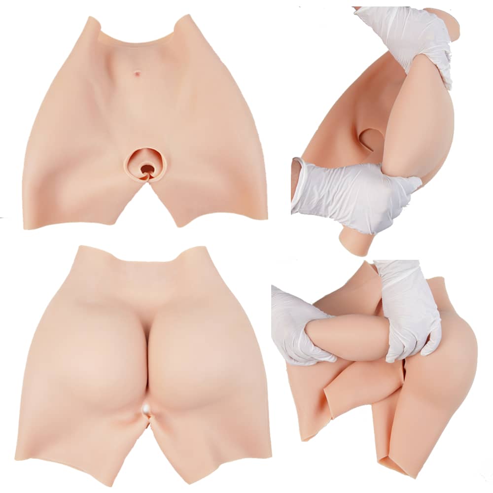 Moldeador de caderas de silicona marrón de moda y talla grande vendido, con un diseño de cadera sexy y realista que agranda las caderas en 0,8 pulgadas. El suave silicona realza el contorno de las caderas talla grande que la elasticidad