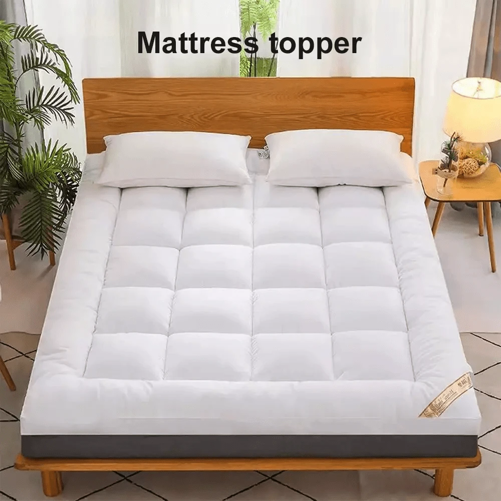 1 Stück 10cm Matratzenauflage, maschinenwaschbare Bettwäsche für Studentenzimmer, Studentenbett, Wohnmobil und Zuhause