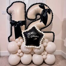 Caramel Numbers Black Ball Set